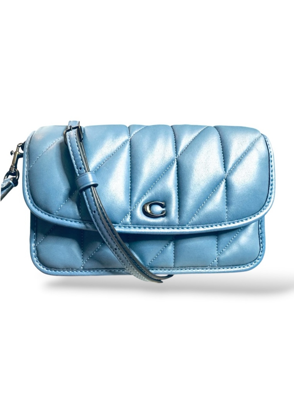 Coach Hayden Quilted Nappa Leather Crossbody Bag in Washed Chambray